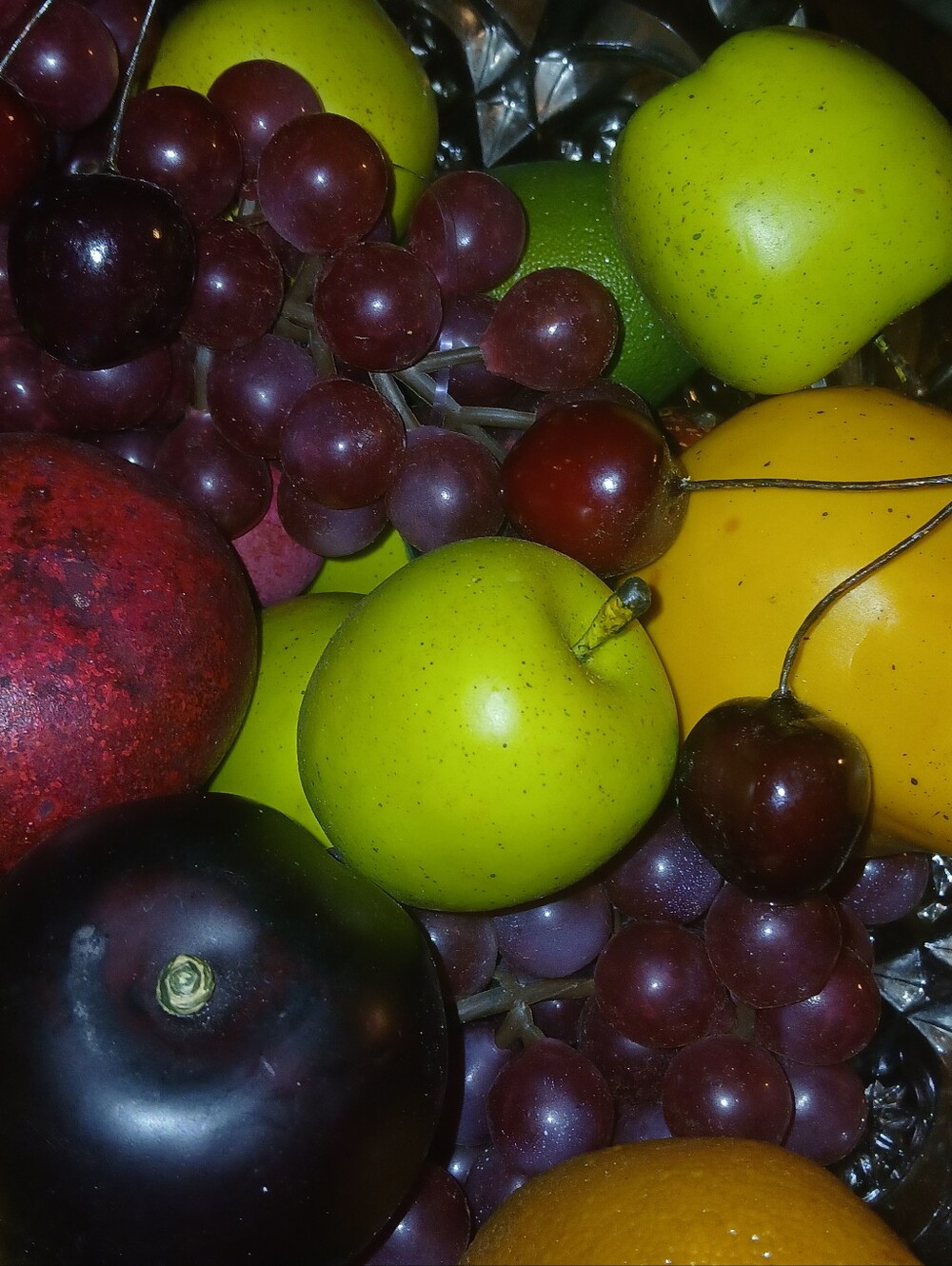 Holiday Fruit Decorative Bowl - Green, Yellow, Purple
